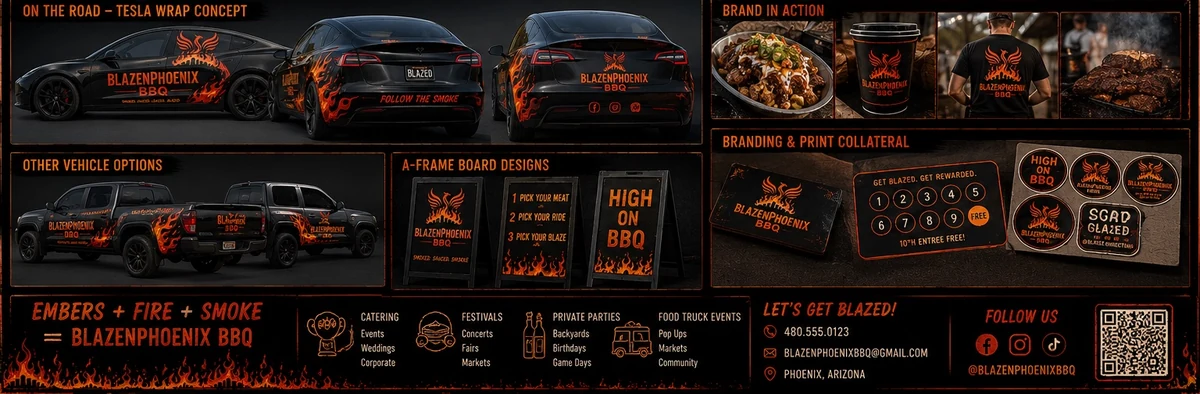 BlazenPhoenix BBQ vehicle and mobile smoke concept
